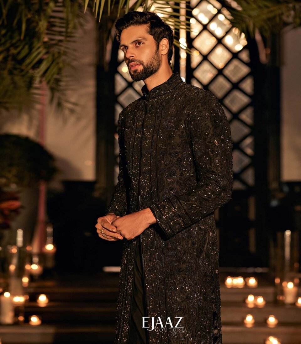 Black Sherwani – Ejaaz Couture